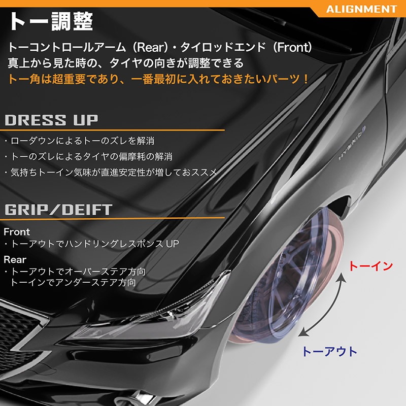 E36 切れ角アップ kit ロアアーム ナックル ロールセンター補正 リア