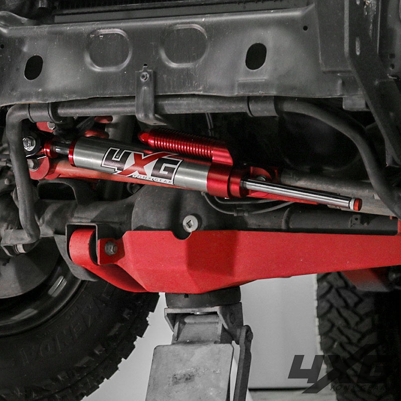 4XG 超効く JB23 減衰調整式 ステアリングダンパー リザーブタンク 黒