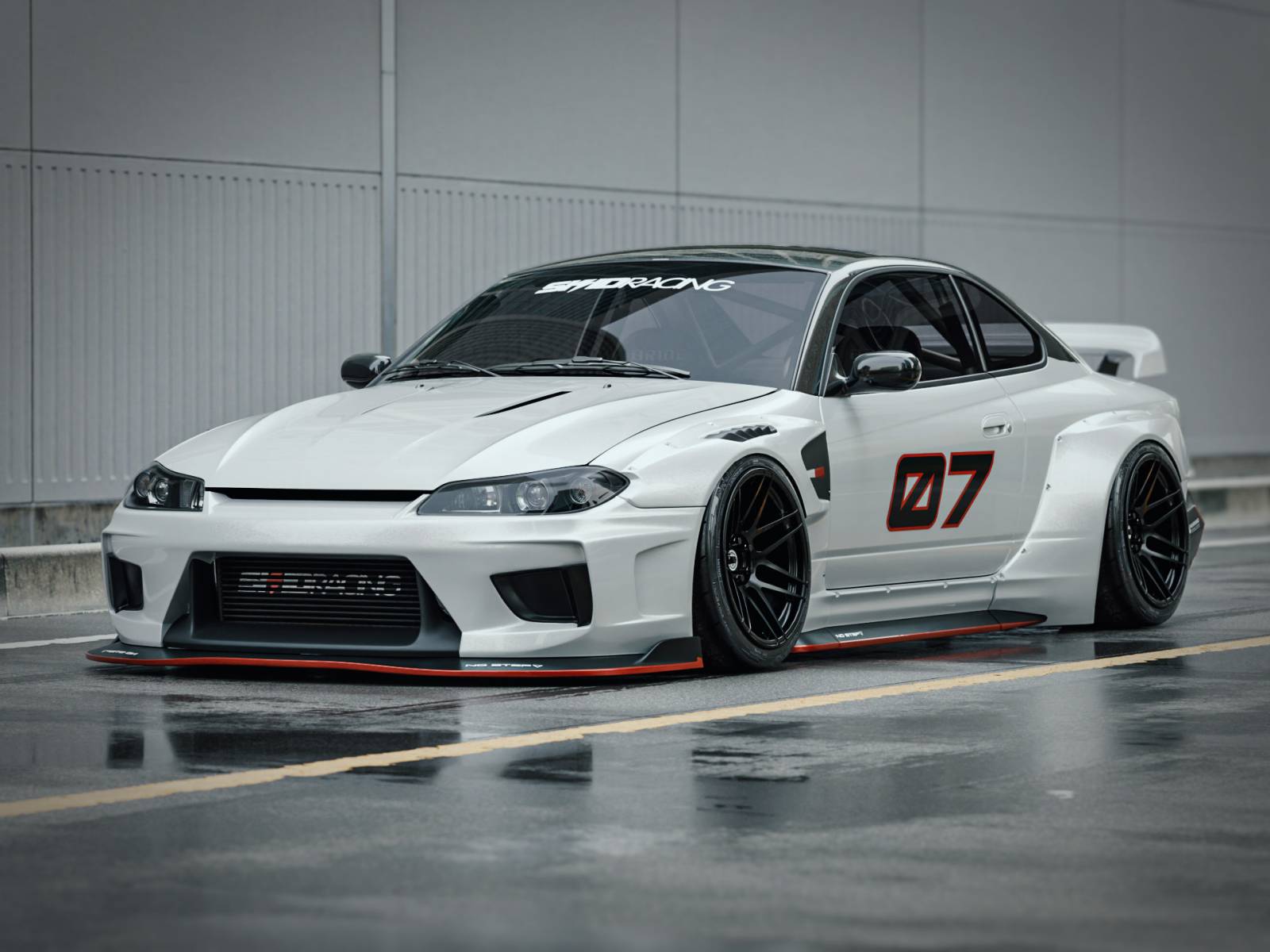 S15 フロント フェンダー ボディキット専用 FRP スキッドレーシング 
