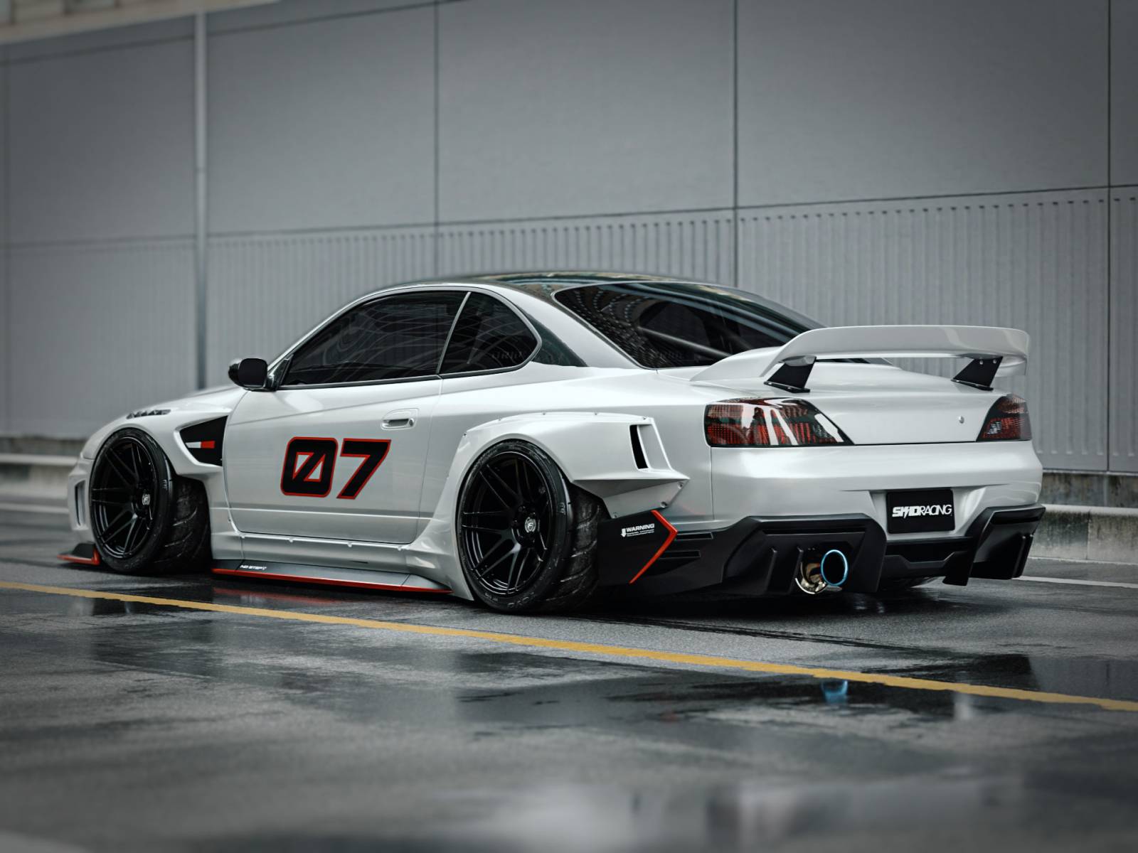 S15 リアバンパー 単品装着可 ボディキット FRP スキッドレーシング 
