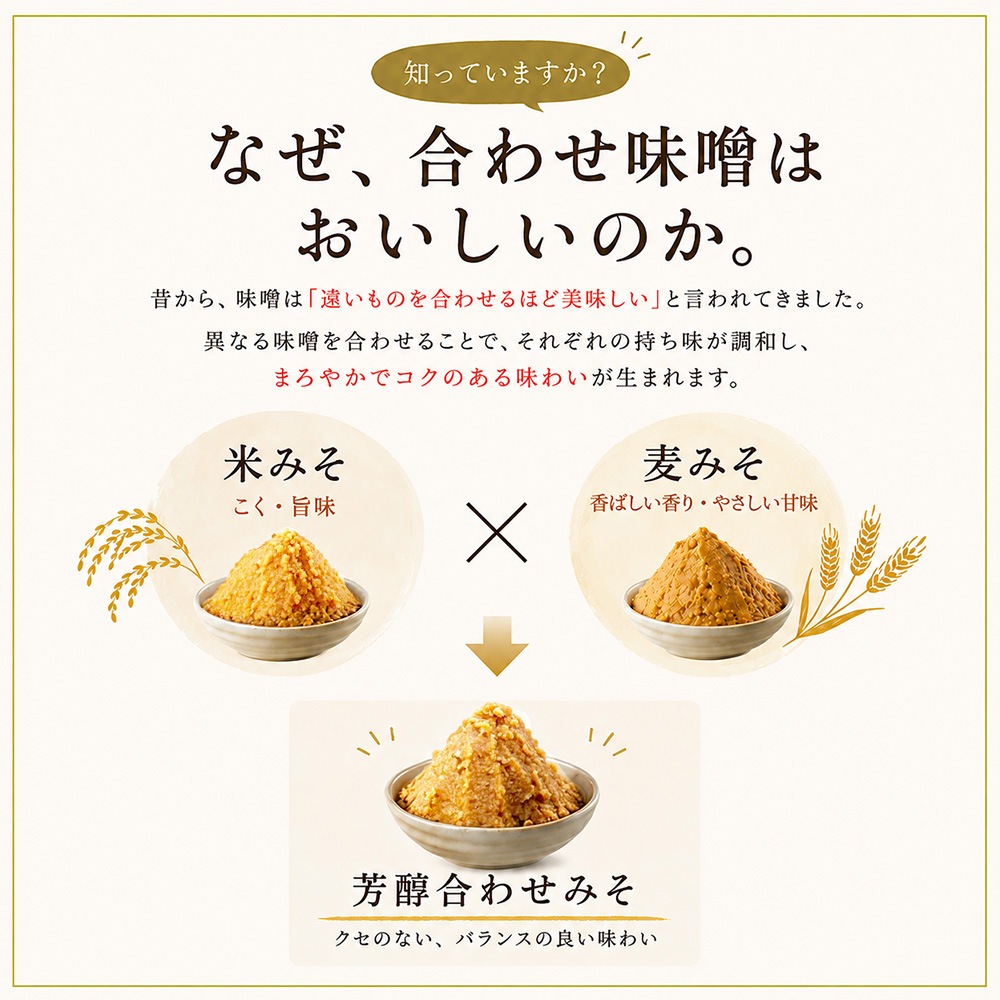 芳醇 合わせ味噌 （無添加） 500g | みそ／液みそ | ますやみそ