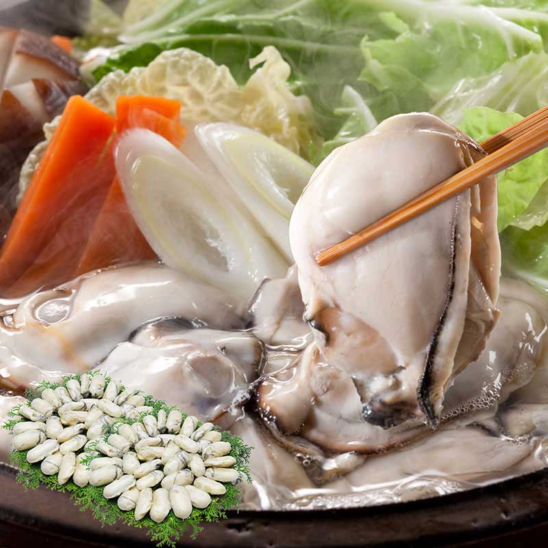 ジャンボ広島カキ 2kg(1kg(解凍後約850g) ×2袋)60粒前後(加熱用)