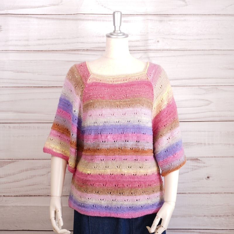 SALE】そなた縞プルオーバー 手編み 毛糸 野呂英作 NORO | 手編作品