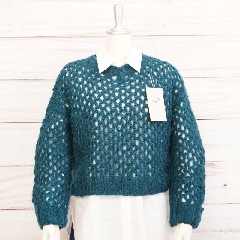 Puppy ユリカモヘアケーブル編みニットセーター