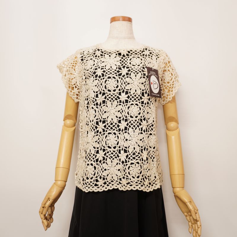 Sunflower ダイヤモンド編みニットベスト SUNFLOWER アーガイルニット