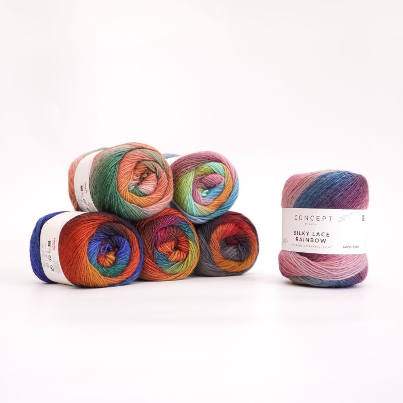 <Katia>SILKY LACE RAINBOW(���륭���졼���쥤��ܡ�) ��ʥ����� ���륯 �������ȥ�ե����� �����ѡ������å������ Katia ���ƥ��� ������ Puppy 