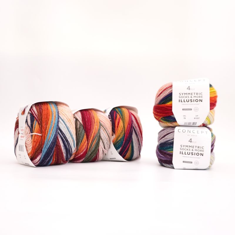 <Katia>ILLUSION SYMMETRIC SOCKS & MORE(����塼�����) ������ �ʥ����� ��� ���å��䡼�� �����ѡ������å���SUPERWASH Katia ���ƥ��� ������ Puppy 