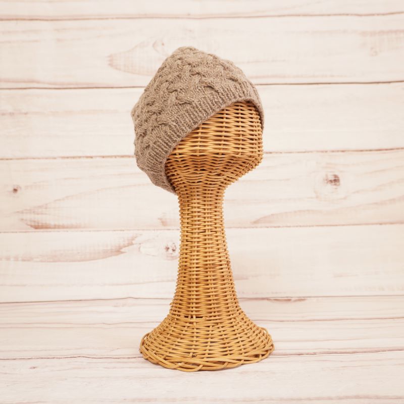 SALE】トルメンタ 交差模様の帽子 ウール（ラムズウール）アンゴラ