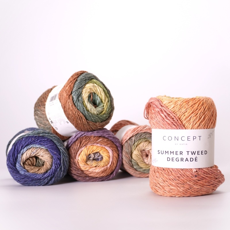 SAUMMER TWEED DEGRADEK�ʥ��ޡ��ĥ����ɥǥ����쥤�ɡ�Katia���ƥ��� �ѥԡ������� Puppy