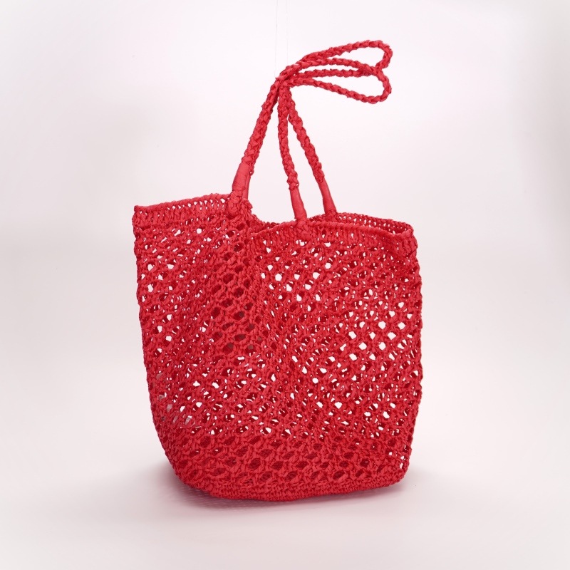 SALE】リーフィー変わりネットバッグ(大) 手編み 毛糸 Puppy パピー