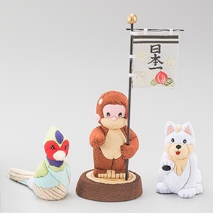 人形キット 桃太郎お供セット（イヌ／サル／キジ）