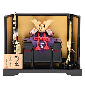 一冑作 四分の一 小桜革兜飾りセット