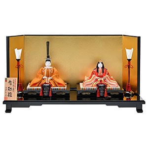 有職雛 正絹 黄櫨染