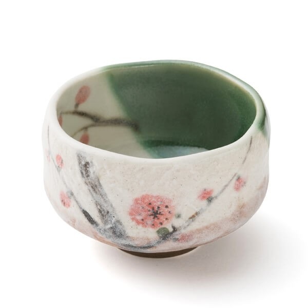 茶道具　梅模様抹茶碗　六兵☆共箱☆おまけお猪口付き 楽天市場】茶道具 抹茶茶碗 京焼清水焼 赤楽茶碗 井上春峰作