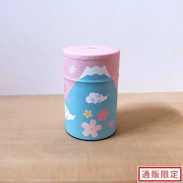 【かりがね(くき茶)100ｇ】缶入 富士山缶（クリアカートン入り）　春柄