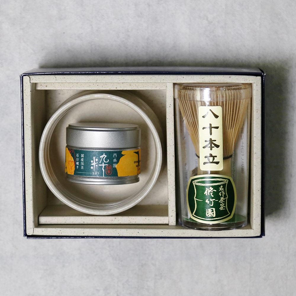 お抹茶セット（茶碗・茶筅80本立・[薄茶] 粋 20g缶入） | 茶器・その他