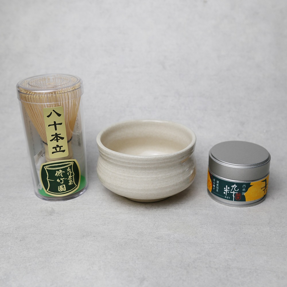 お抹茶セット（茶碗・茶筅80本立・[薄茶] 粋 20g缶入） | 茶器・その他
