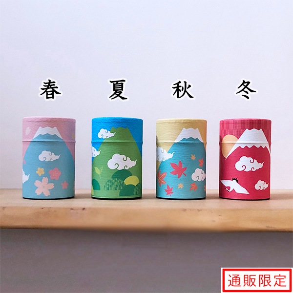 上煎茶100g】缶入 富士山缶（クリアカートン入り） 夏柄 | お茶,煎茶