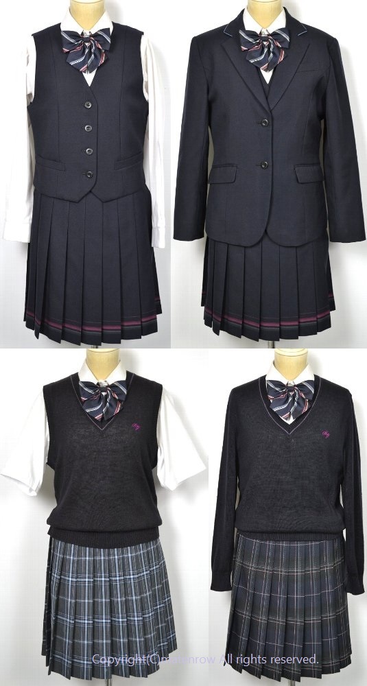 東京都 文華女子高等学校 ブレザー冬服夏服 リボン ブレザー 冬服 制服ショップ 摩天楼