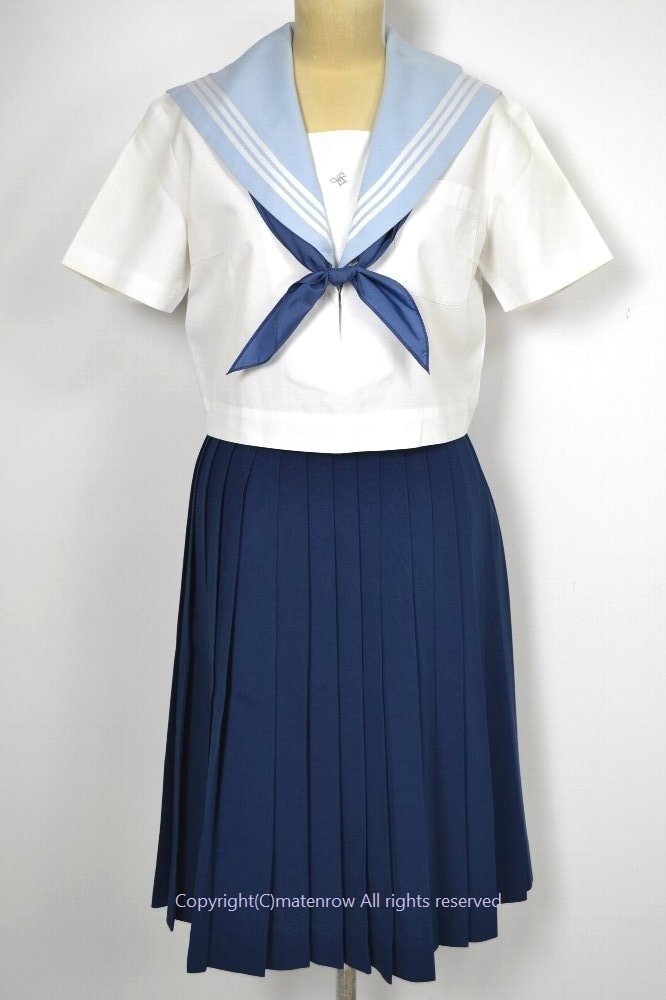 愛知県 愛知淑徳中学校・高等学校 水色セーラー夏服-制服ショップ 摩天楼