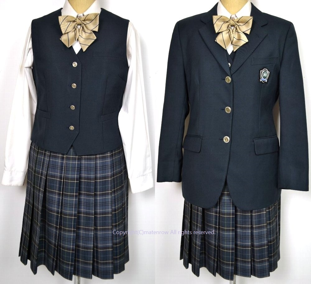 山梨県立 富士北稜高等学校 ブレザー冬服 リボン キュロットスカート 