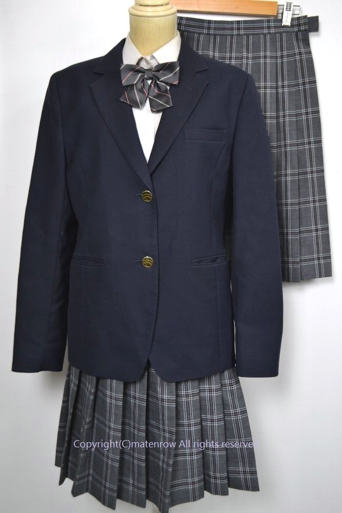 B1188 神奈川県 ブレザー冬服 夏スカート リボン | ブレザー 冬服 