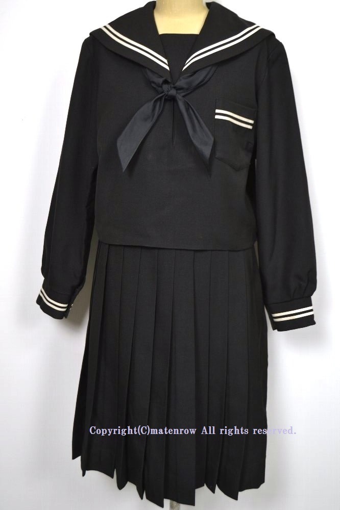 三重県 鈴鹿市立白子中学校 黒セーラー冬服 | セーラー服 冬服 | 制服