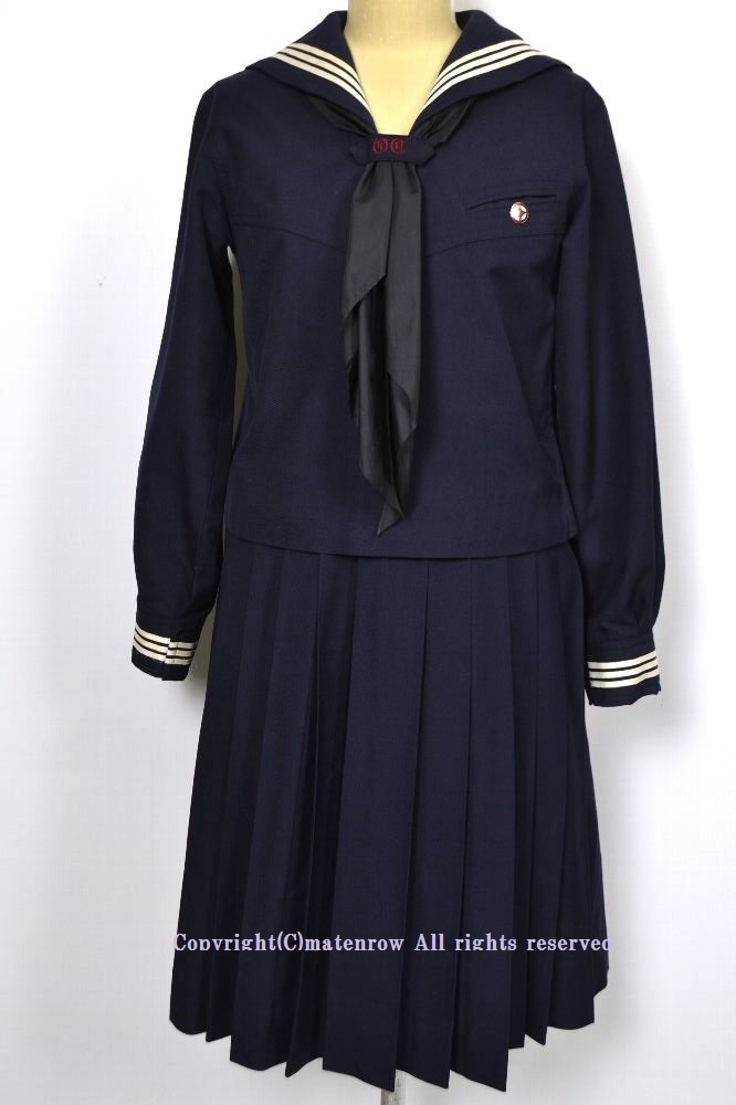 東京都 大妻中学校 セーラー冬服 校章(JNZ2417) | セーラー服 冬服