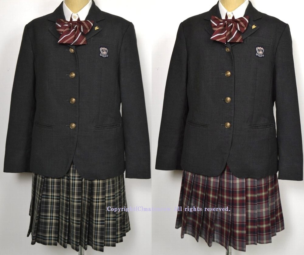 千葉県 植草学園大学附属高等学校 ブレザー冬服 リボン 校章