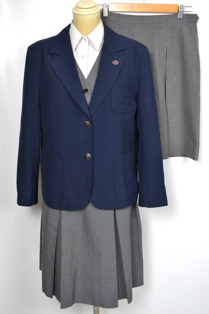 横浜高校 冬用スカート 大size 神奈川県 横浜市 ブレザー冬服夏スカート 校章(MY3344