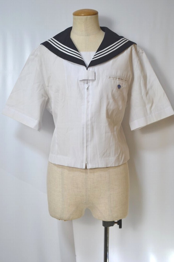 大size 埼玉県立 川越西高等学校 セーラー夏服上 前開き | セーラー服
