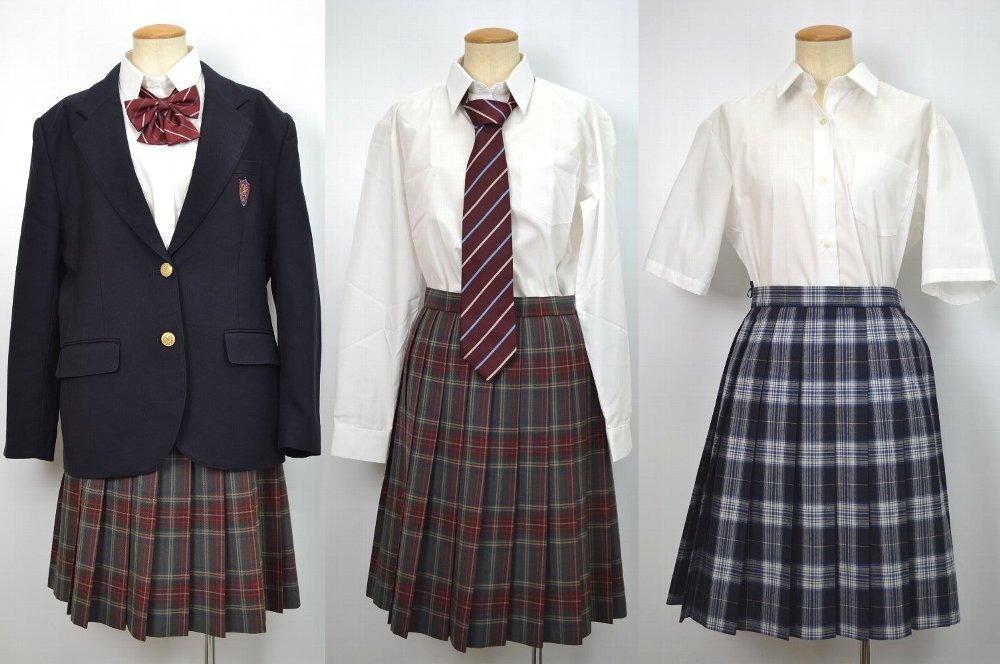 東京都町田山崎高校制服、柔道着 東京都立 山崎高等学校 ブレザー 夏冬スカート リボン ネクタイ＊Y0116