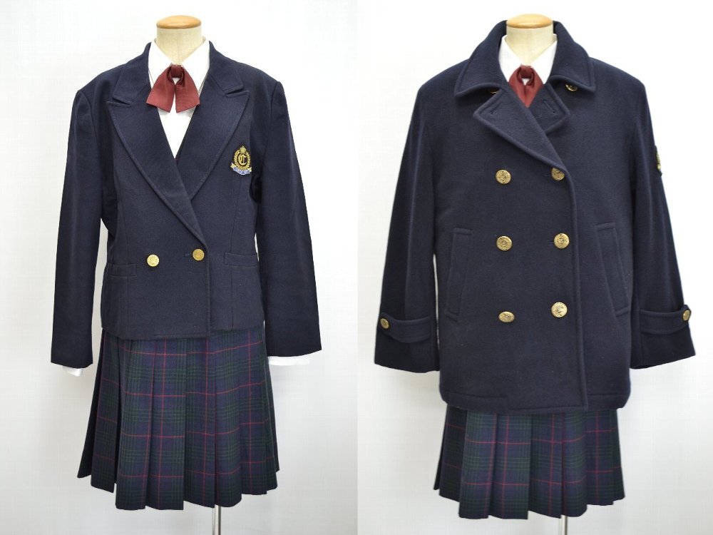 福岡県 築紫中央高等学校 ブレザー冬服 リボン＊A0049 | ブレザー 冬服 