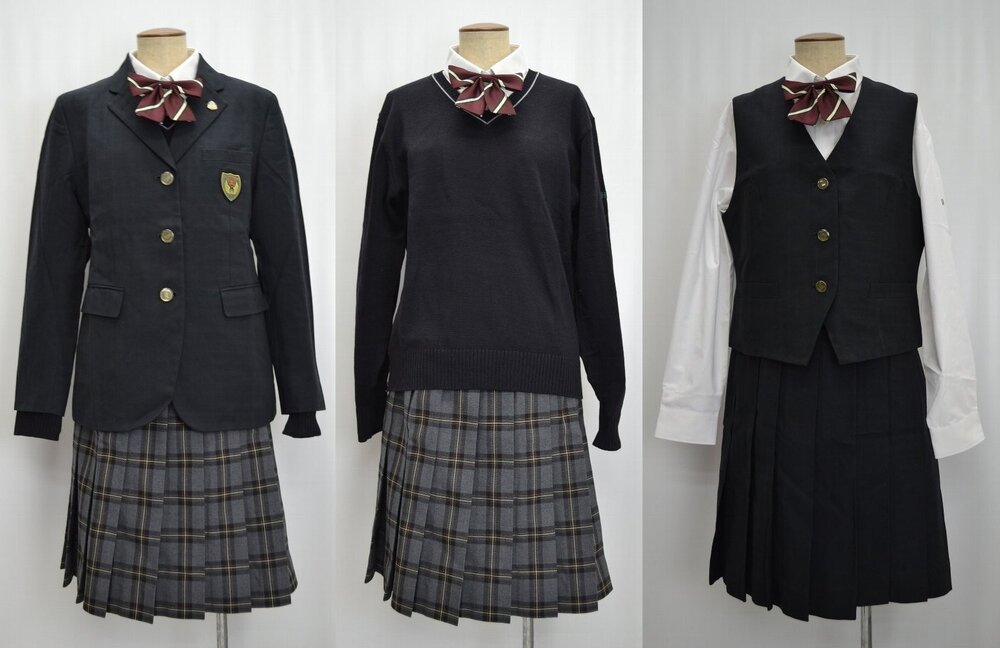 セーラー服冬服165A肩丈41cm袖丈58cm着丈48cmプリーツスカート63 よろし
