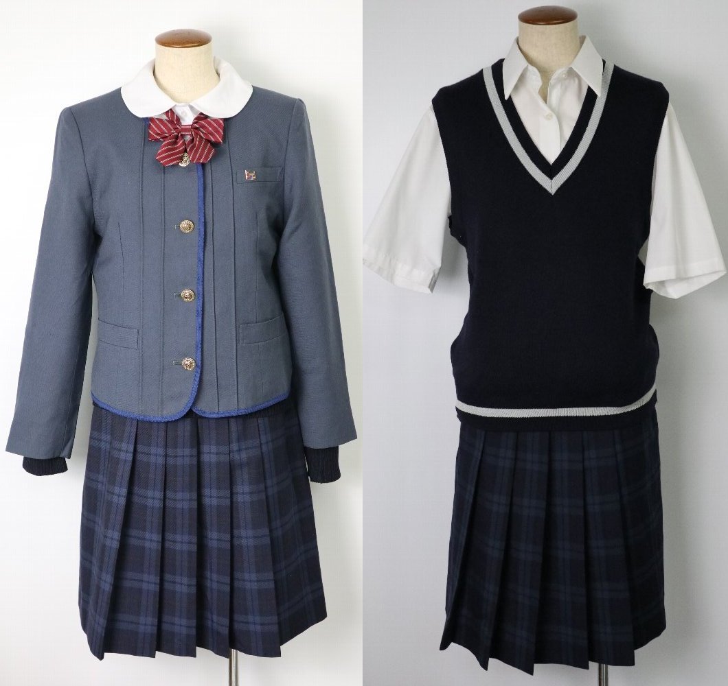 静岡県 加藤学園高等学校 ブレザー冬夏服 体操着 リボン 校章＊R0250 