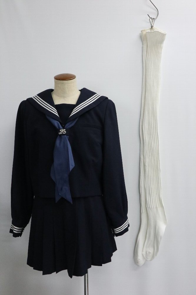 セーラー冬服 ミニジャンパースカート スカーフ ロングルーズソックス
