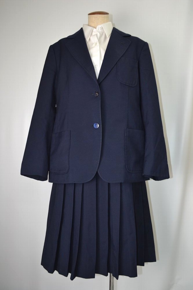 大size 紺ブレザー冬服 冬プリーツスカート＊Y0195 | ブレザー 冬服