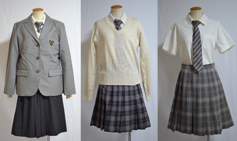 冬ネクタイ　制服 ネクタイ 冬 スカート JK 3点セット 学生制服 長袖 学生服