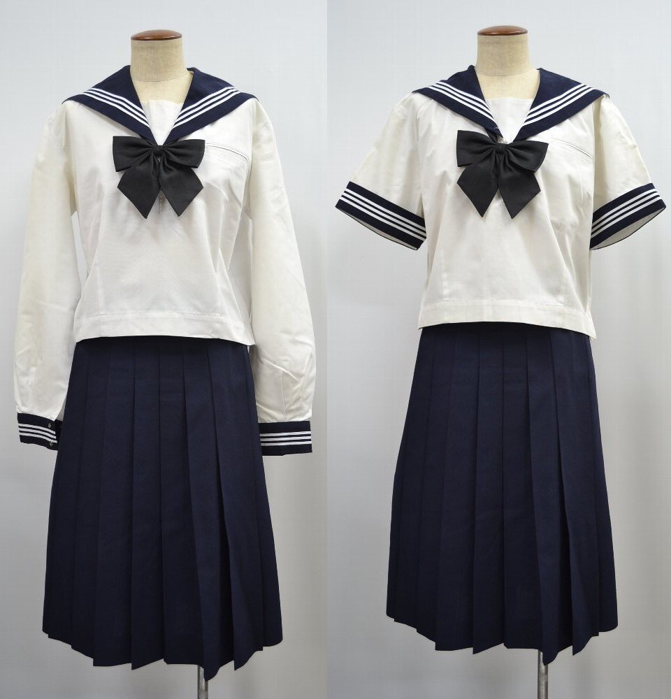 大size 埼玉県立 松山女子高等学校 セーラー夏中間服＊T0770