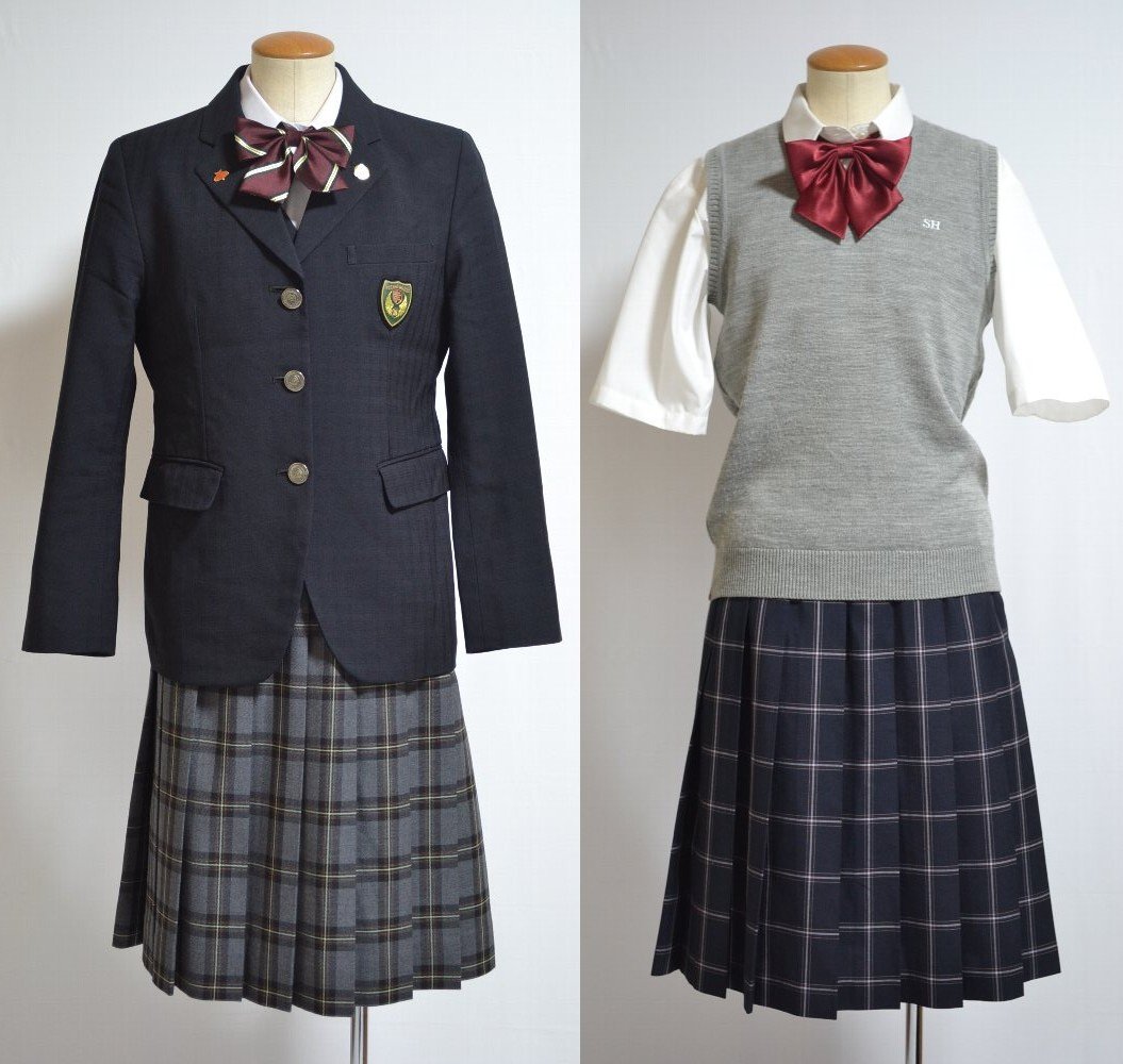 埼玉県 栄東高等学校 ブレザー冬夏服 リボン2点 校章2点＊T1423