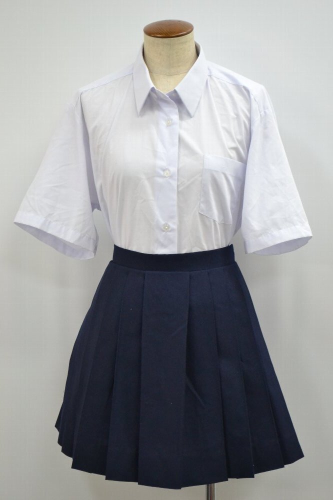 大size 紺夏プリーツミニスカート ブラウス♪4P1076s | 夏スカート