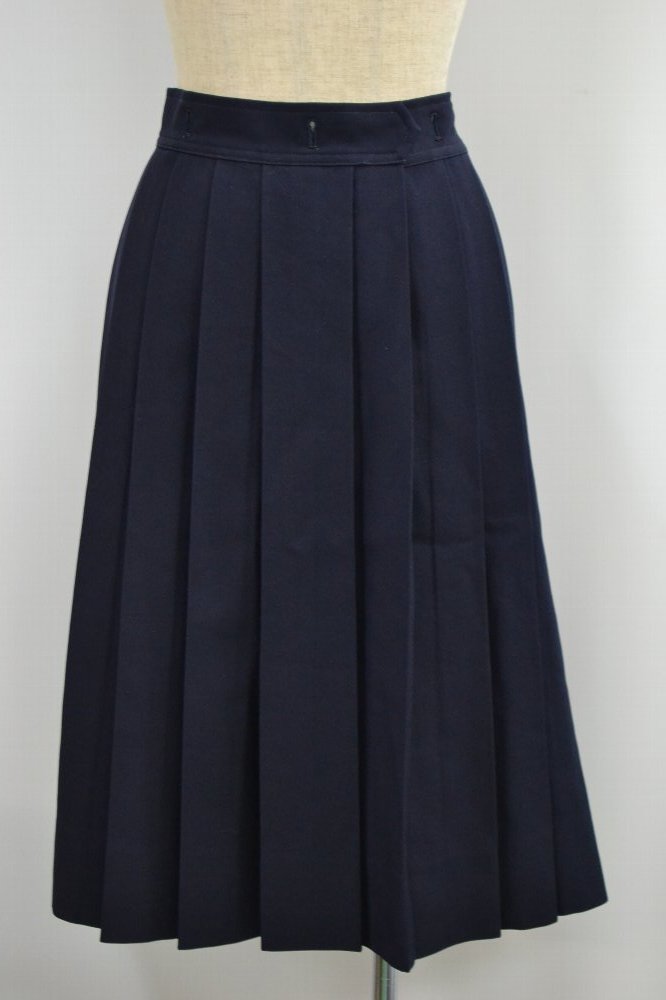 大size w76 冬 紺プリーツスカート Yoshizawa製♪6P1416 | 冬