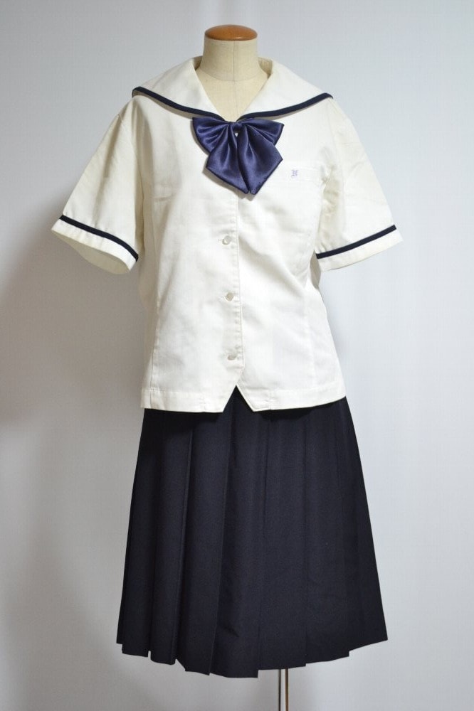 大size W81 岐阜県 多治見西高等学校 セーラー夏服＊T1791