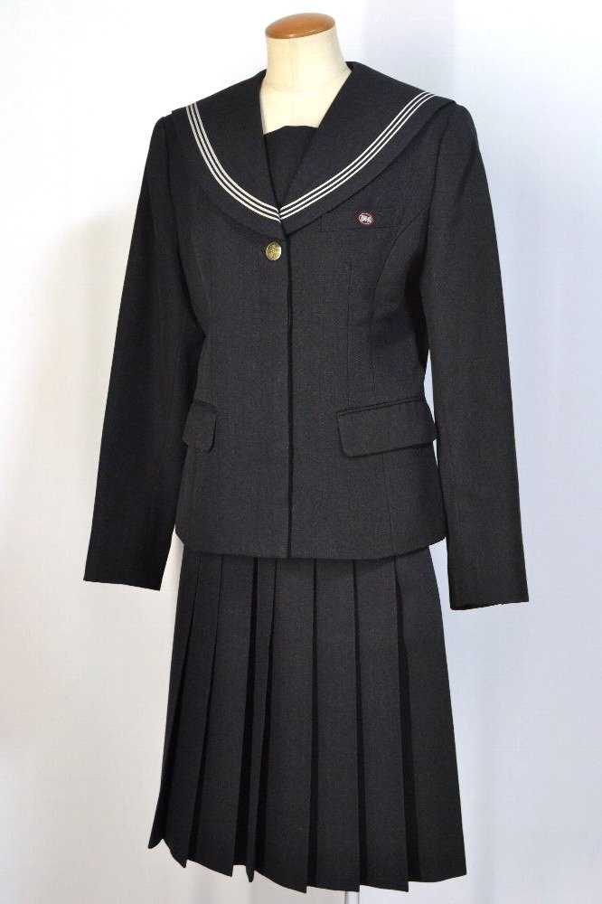 静岡県立 三島北高等学校 ☆マークセーラー冬服 前開き＊T2661
