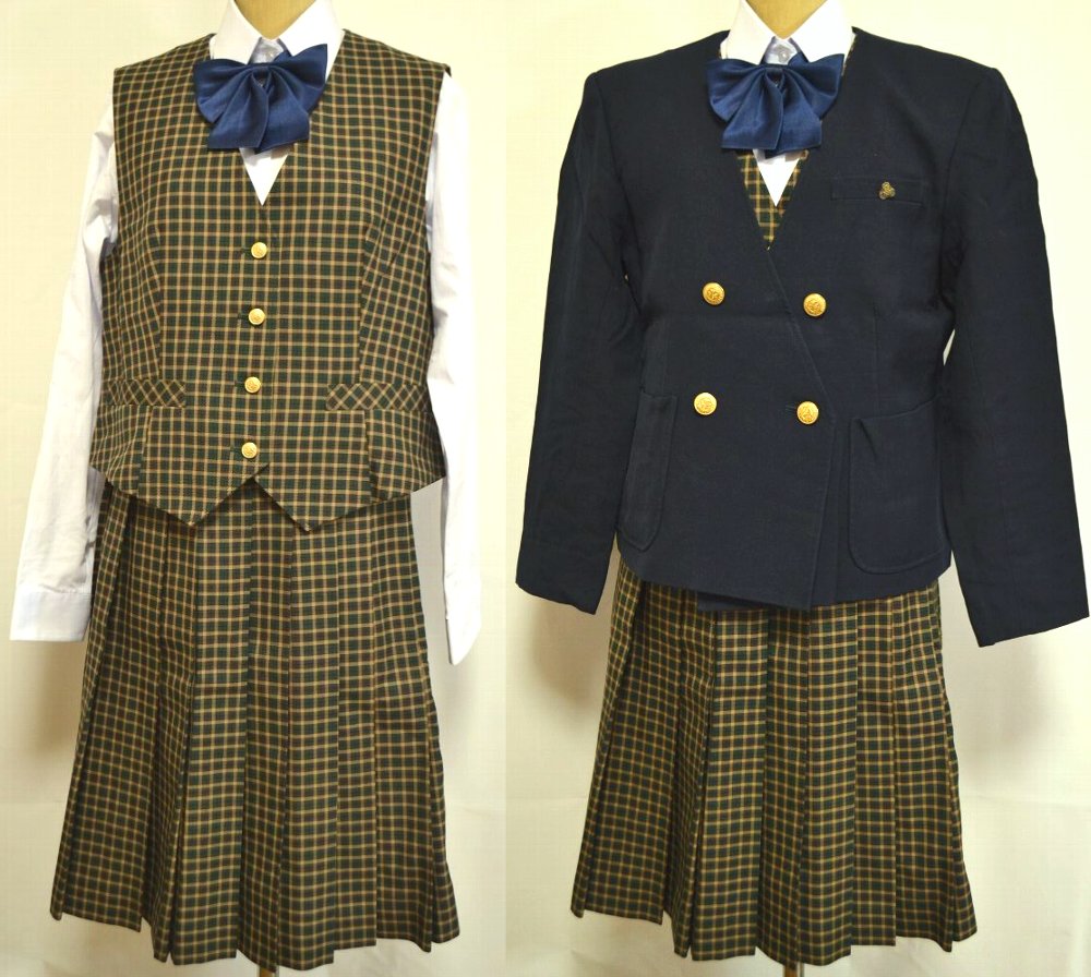 大size 13 W76 埼玉県立 新座柳瀬高等学校 襟なしブレザー冬服 校章