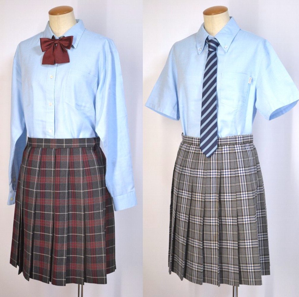 横浜商科学校制服 大きめ 神奈川県 横浜商科大学高等学校 冬夏服 ネクタイ リボン2点