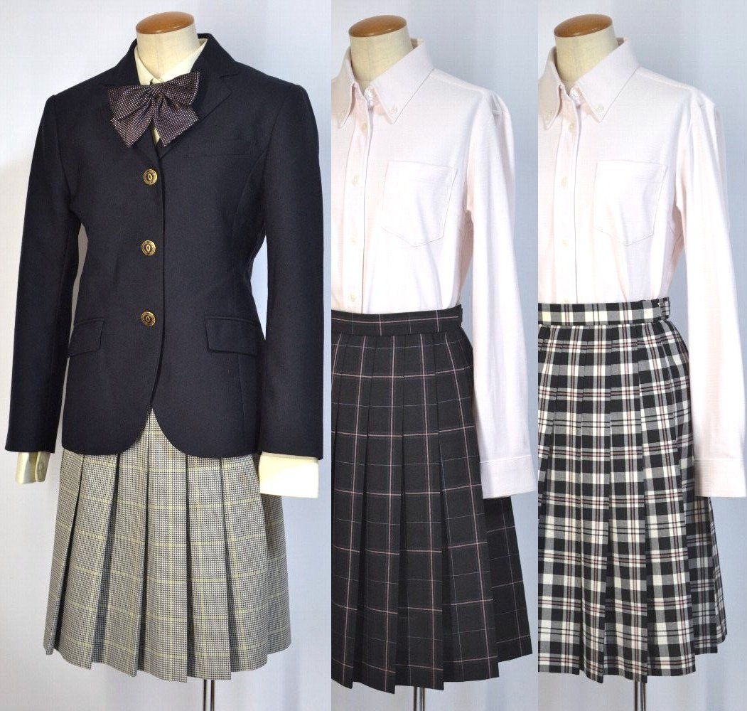 東京都 中央大学附属中学校 ブレザー冬夏服 リボン＊T2766 | ブレザー