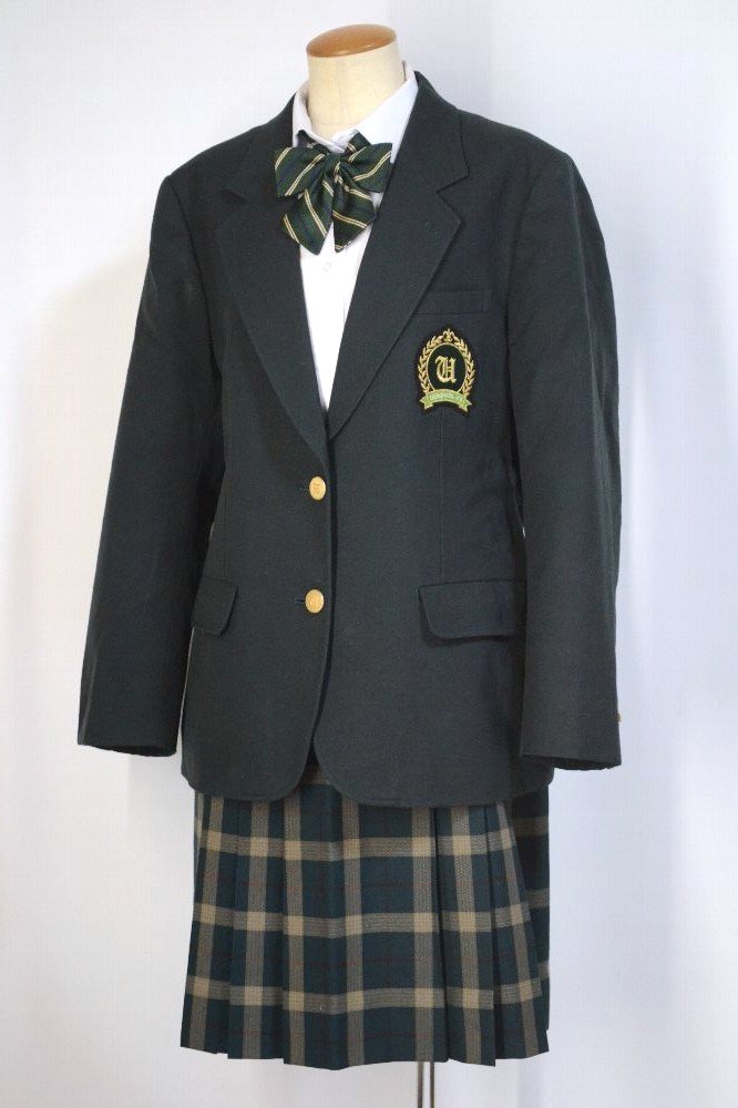 山梨県立上野原高等学校 制服 山梨県立 上野原高等学校 緑系ブレザー冬服＊T2942 | ブレザー 冬服