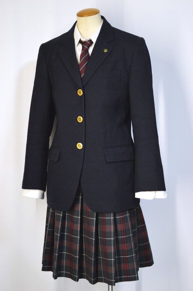 神奈川県 横浜商科大学高等学校 ブレザー冬服 ネクタイ 校章＊T3193