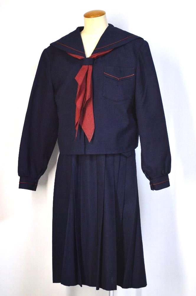 まるるさま専用☆セーラー服　夏•冬用一式その他☆ T2222 中学校 高校 中間服セーラー服+夏服スカート/yt4163【8XKE